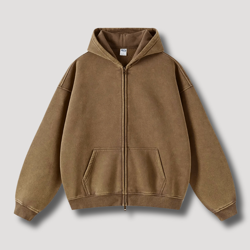 Oversized Zip Up Hoodie With Attached Hood For Ultimate Comfort Unisex Streetwear Everyday Wear