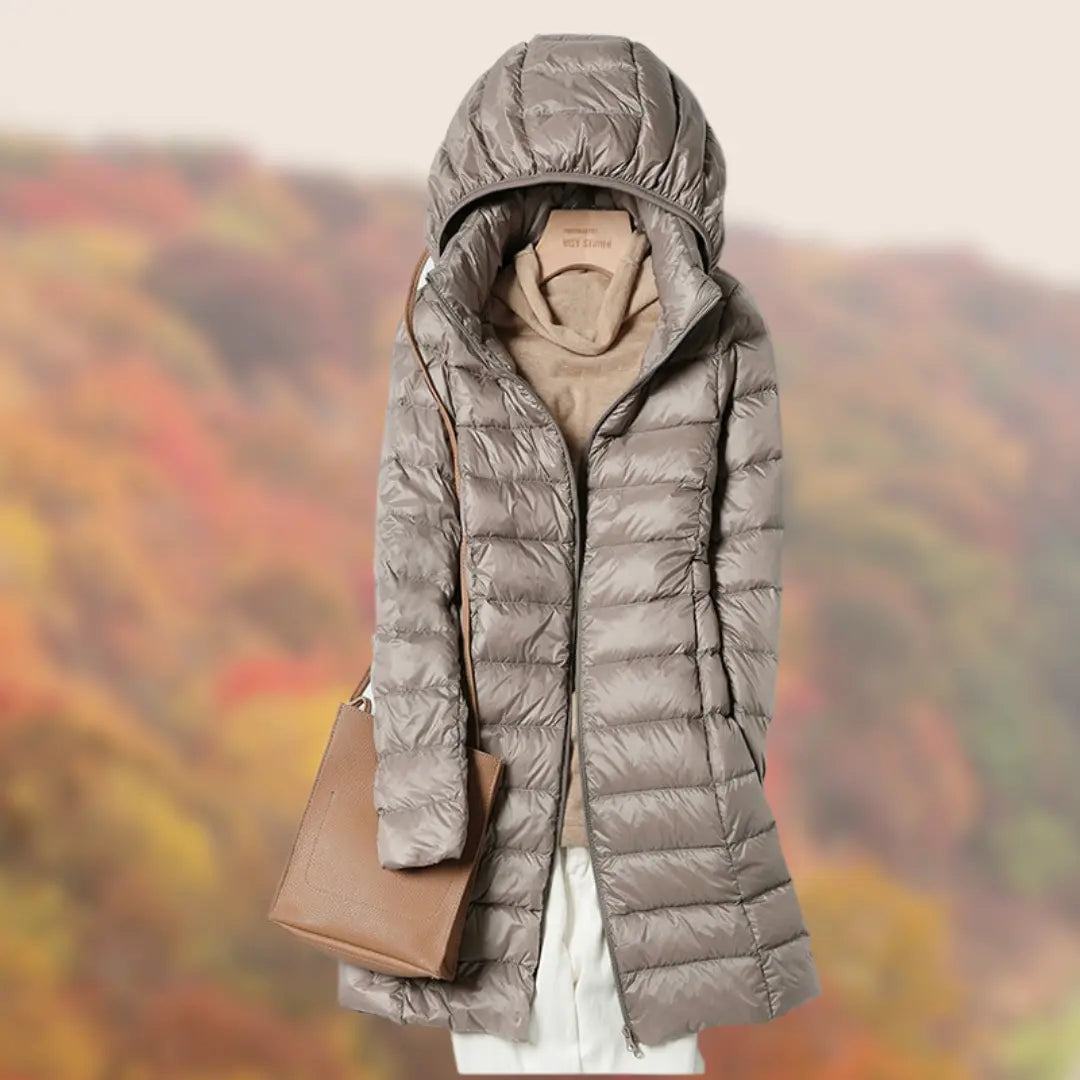 Light Hooded Down Jacket for Women – Warm, Stylish & Versatile
