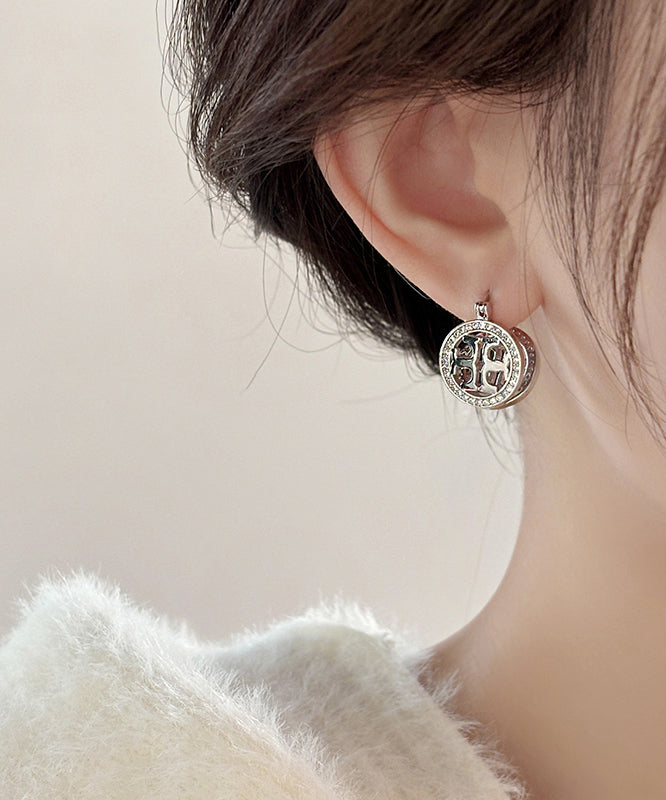 Boucles d'oreilles créoles creuses uniques en soie, cuivre et zircon surdoré - TrendAura