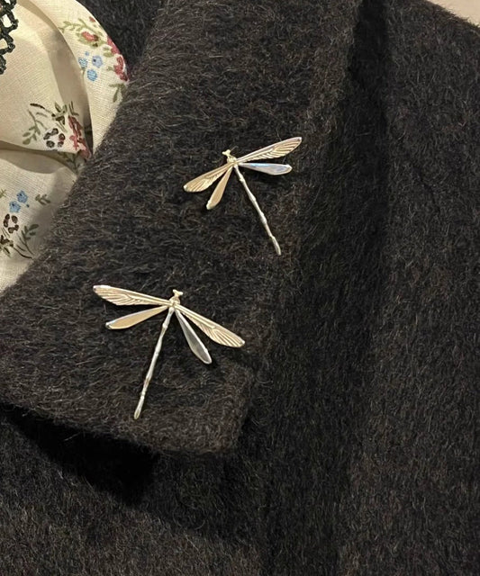 Broches libellules uniques en argent sterling surdoré - TrendAura
