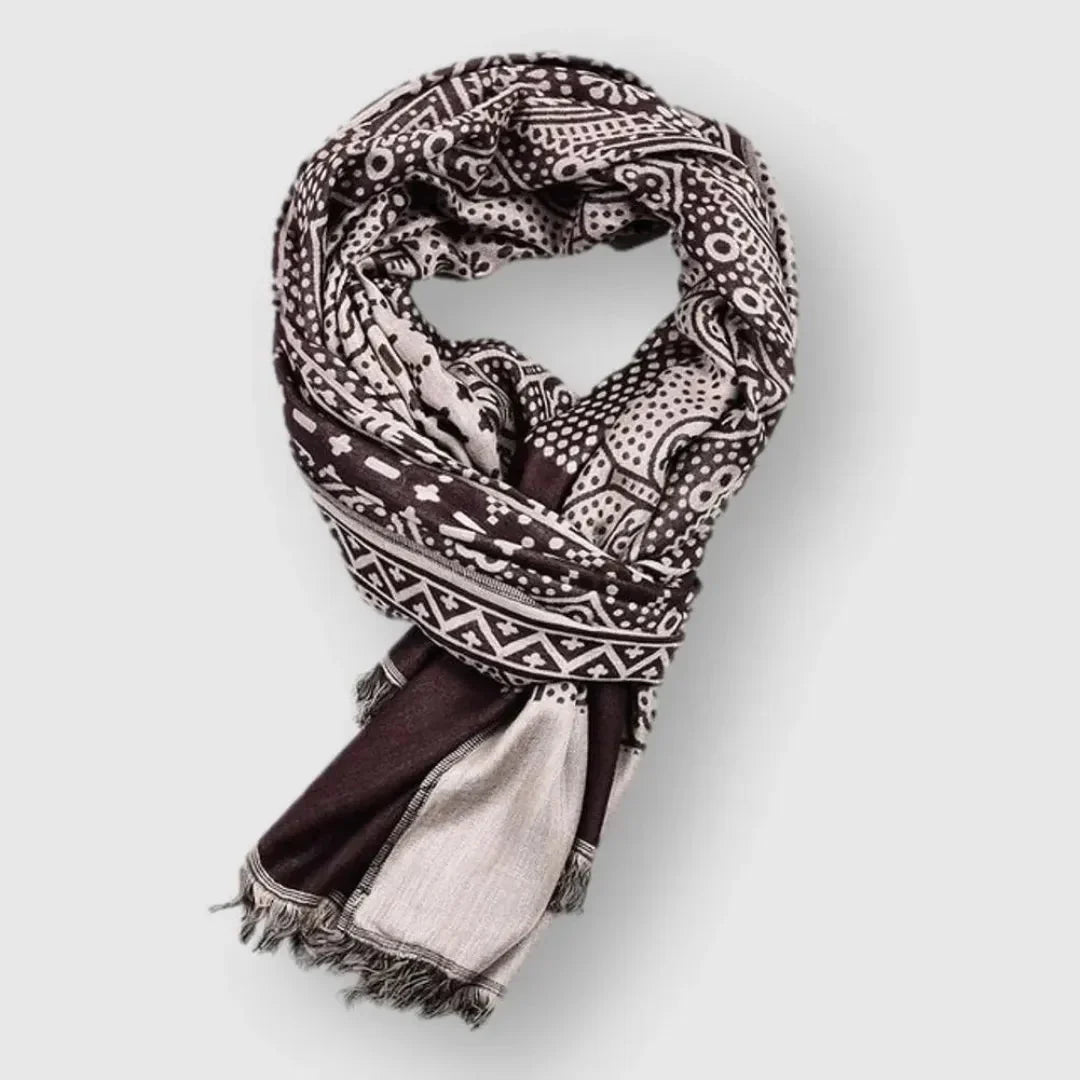 Unisex Cotton Patterned Scarf