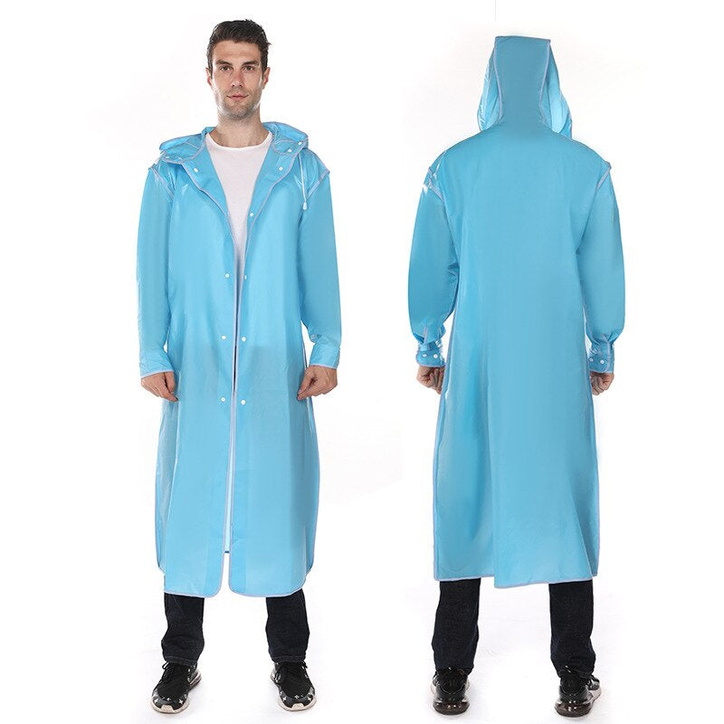 Unisex rain jacket with hood
