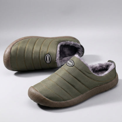 Fleece-Lined Winter Clogs for Unisex Comfort with Memory Foam Insole and Non-Slip Sole