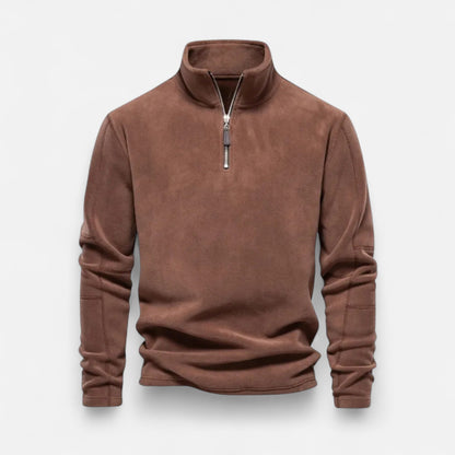 Ancient World | Men's Premium Half-Zip High Collar Fleece Sweater