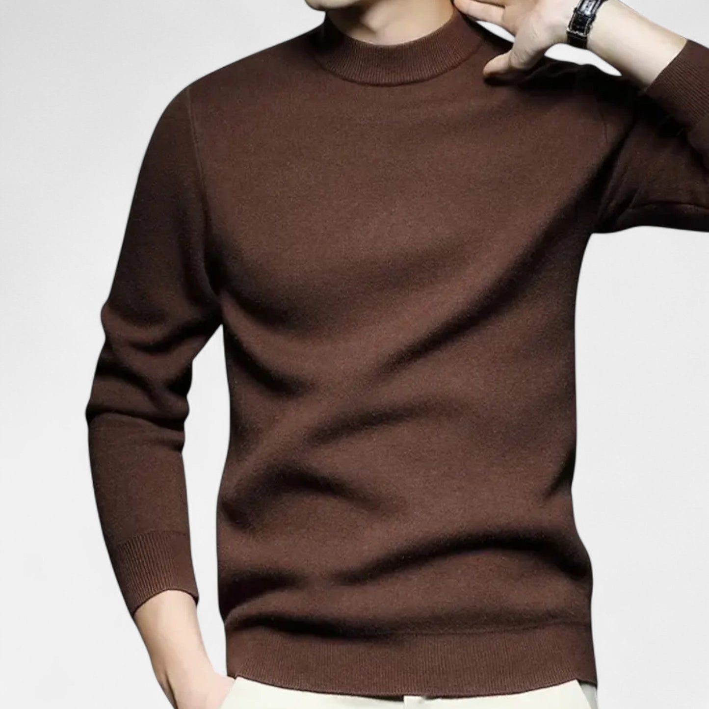 Ancient World | Men's Classic Comfort Round Neck Knit Sweater