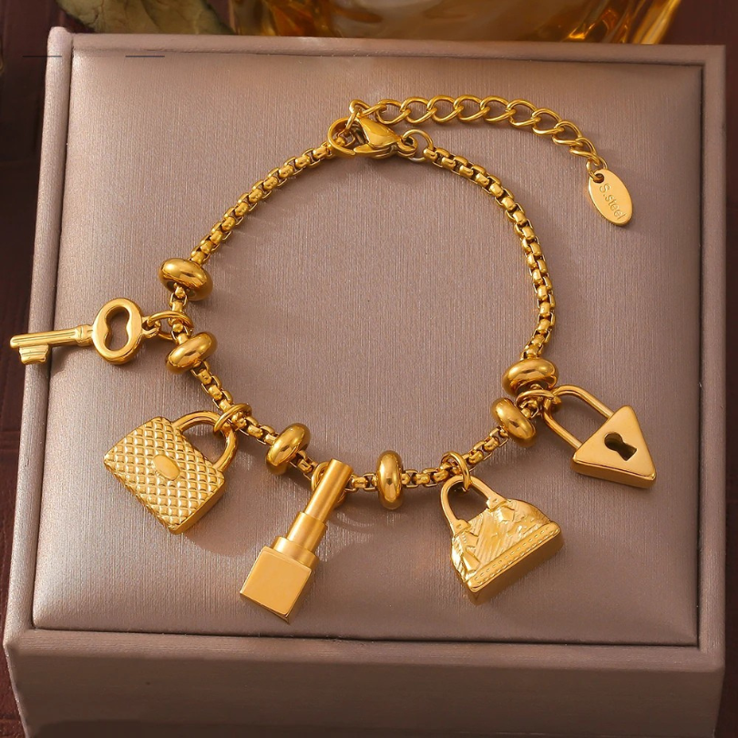 Aurelia Gold-Plated Charm Bracelet - TrendAura