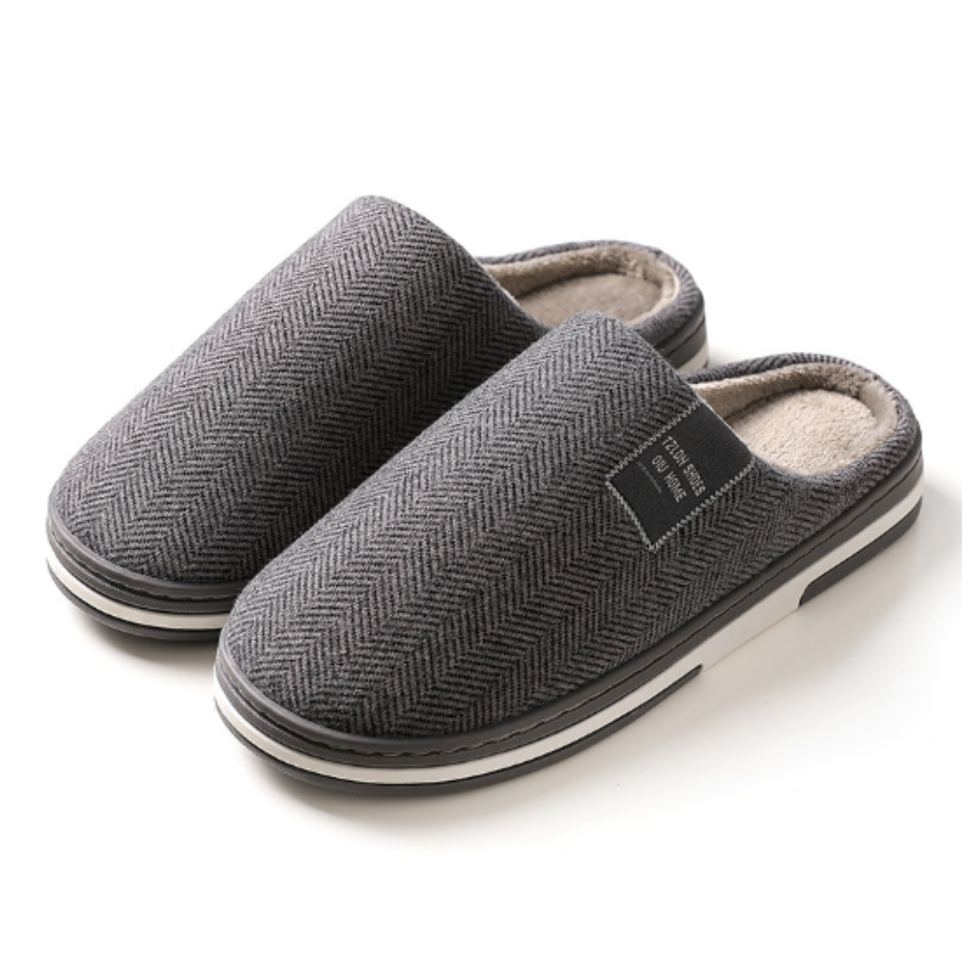 Men's Warm House Slippers Slip On Cozy Soft Lining and Supportive Sole for Home Relaxation