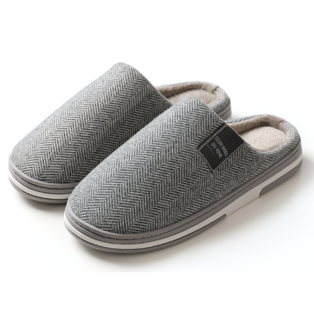 Men's Plush Indoor Slippers With Non Slip Sole For Home Comfort And Warmth Everyday Use