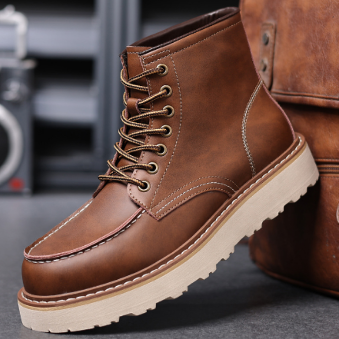 Men's Winter Work Boots Durable Ankle Boots For Men With Solid Build And Refined Stitching