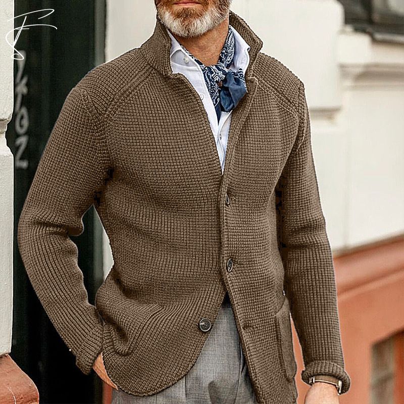 Damian Cotton Cardigan For Men By TrendAura Timeless Comfort Smart Casual Knit Layering
