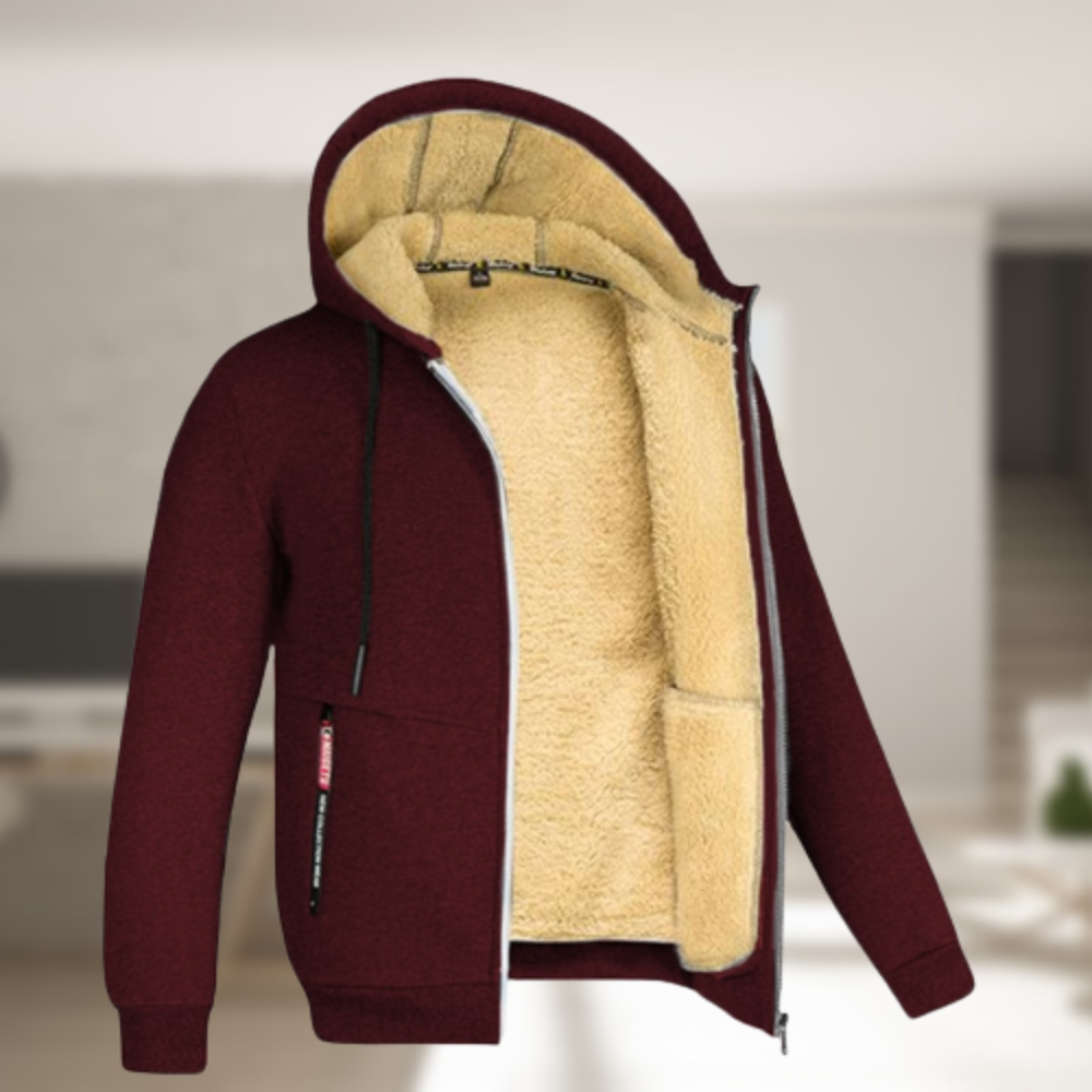 Mens Winter Zip Jacket Insulated Warmth For Men Everyday Casual Layering Relaxed Fit