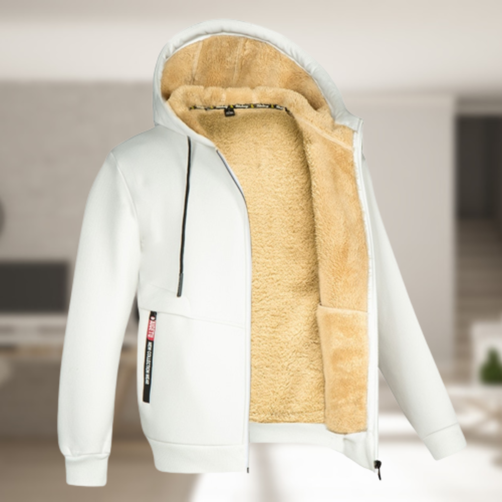 Mens Winter Zip Jacket Insulated Warmth For Men Everyday Casual Layering Relaxed Fit