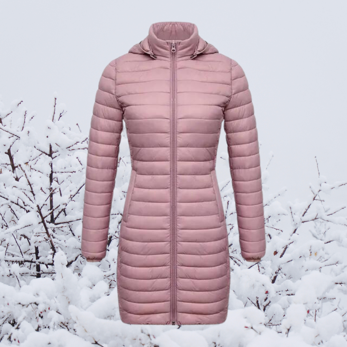 Alisz - The new ultralight, durable, long, and warm hooded parka jacket