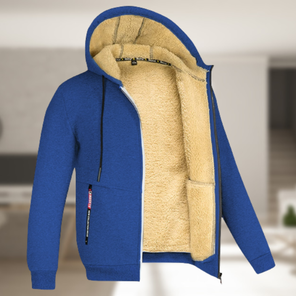 Mens Winter Zip Jacket Insulated Warmth For Men Everyday Casual Layering Relaxed Fit