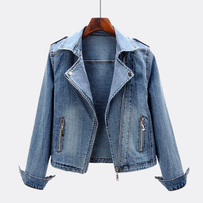 Denim Jacket Jeza Ivette Large Collar for Rebels and Dreamers Elevates Everyday Style