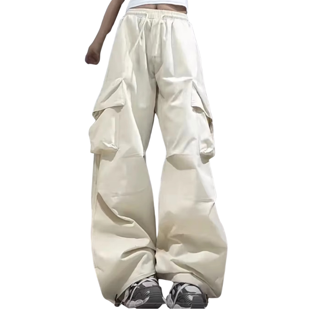 TrendAura Womens Baggy Pants With Pockets Ultra Comfortable All Day Loose Fit Cargo Trousers