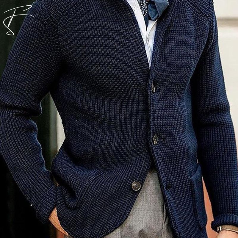 Damian Cotton Cardigan For Men By TrendAura Timeless Comfort Smart Casual Knit Layering