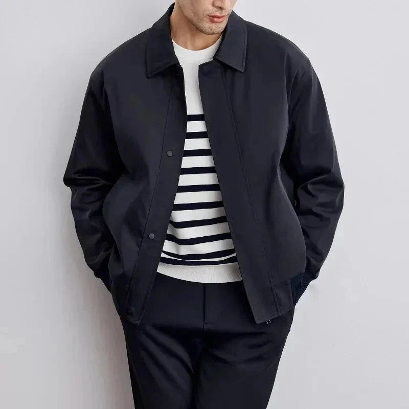 Cade Classic Point-Collar Bomber Jacket
