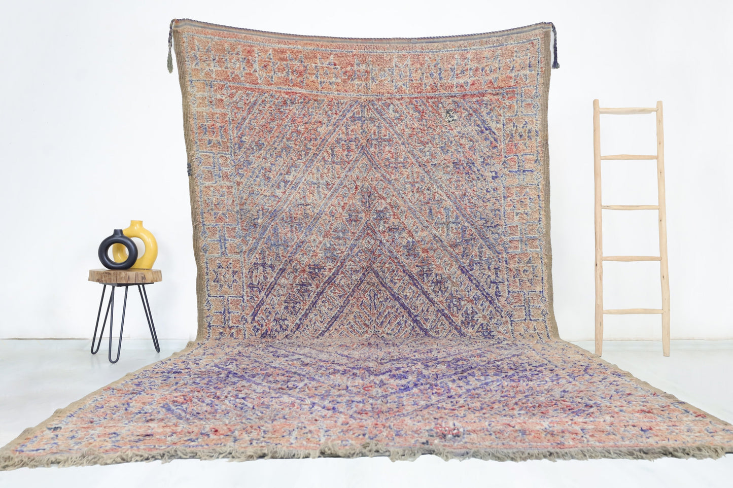 Businat Vintage Moroccan Rug 6'8" x 13'1" - TrendAura