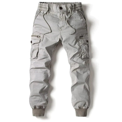 TrendAura Joseph Men's Casual Elastic Waist Jogger Pants With Cargo Pockets For Everyday Wear