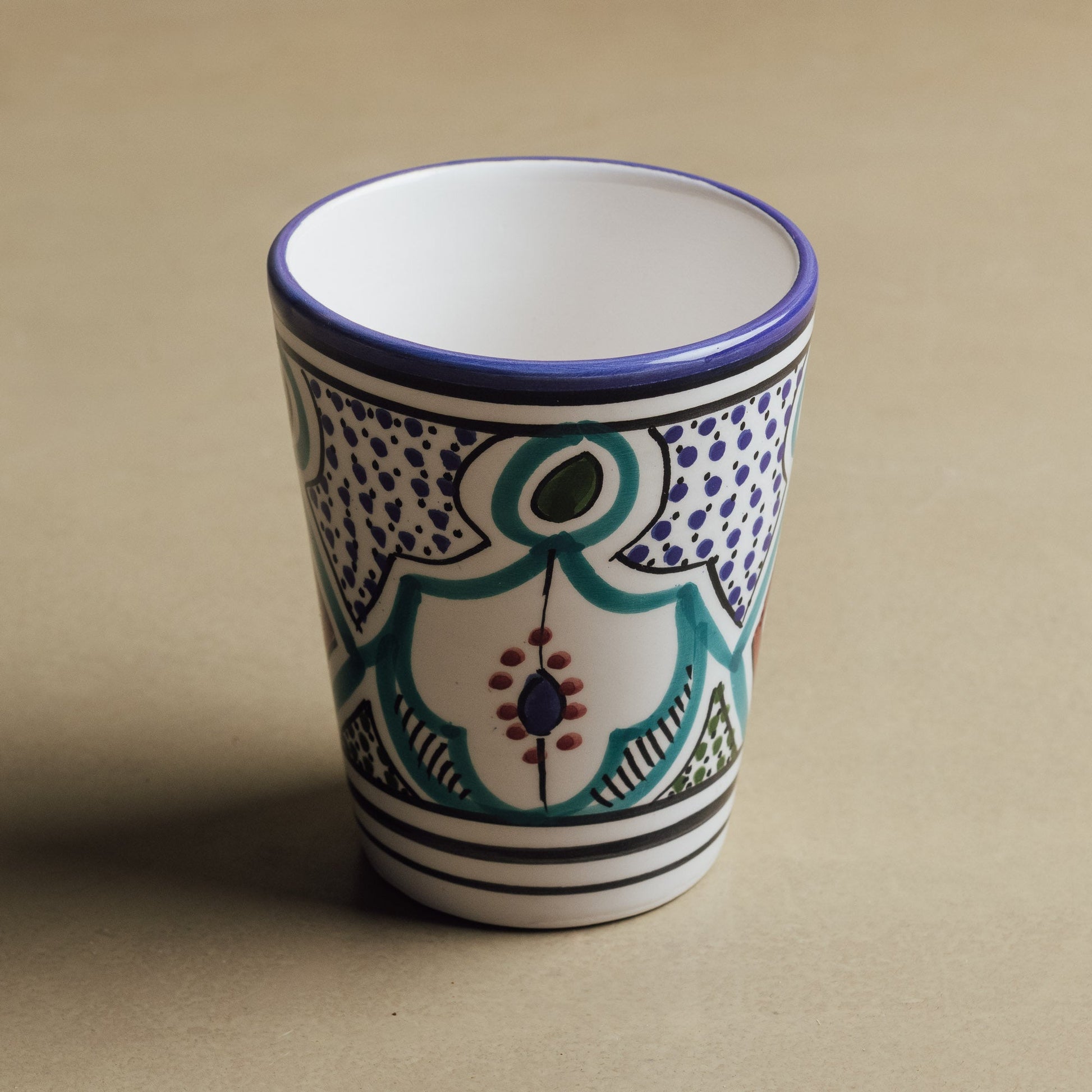 Fez Blue Green Cup - Moroccan Dinnerware - TrendAura