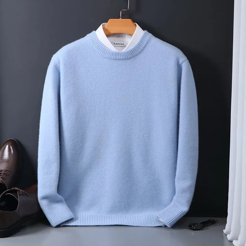 Men's Cashmere Blend Sweater Luxurious Soft Warmth Round Neck For Discerning Men Everywhere