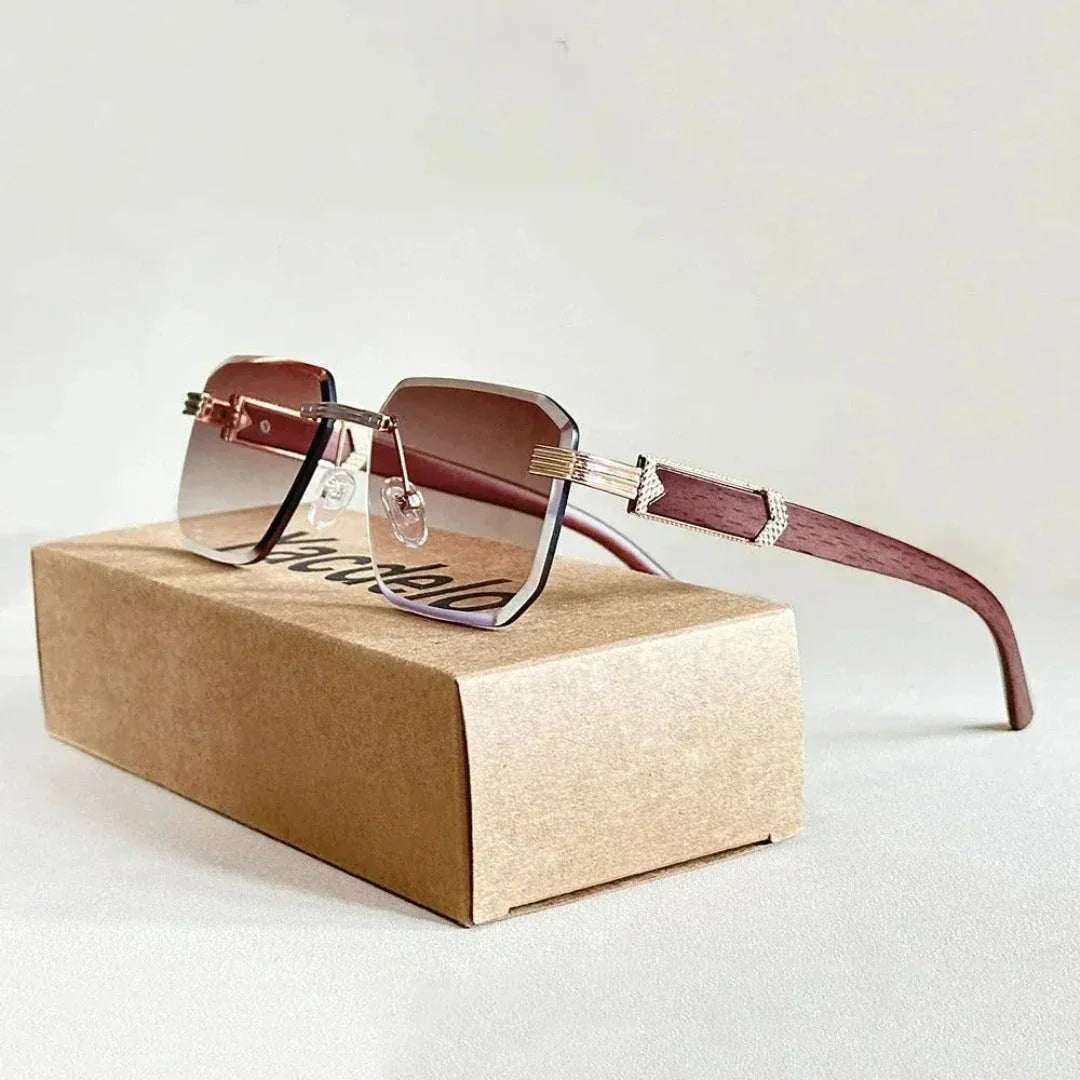 Waylynn Victor Rimless Square Gradient Sunglasses For Women With Geometric Modern Frames