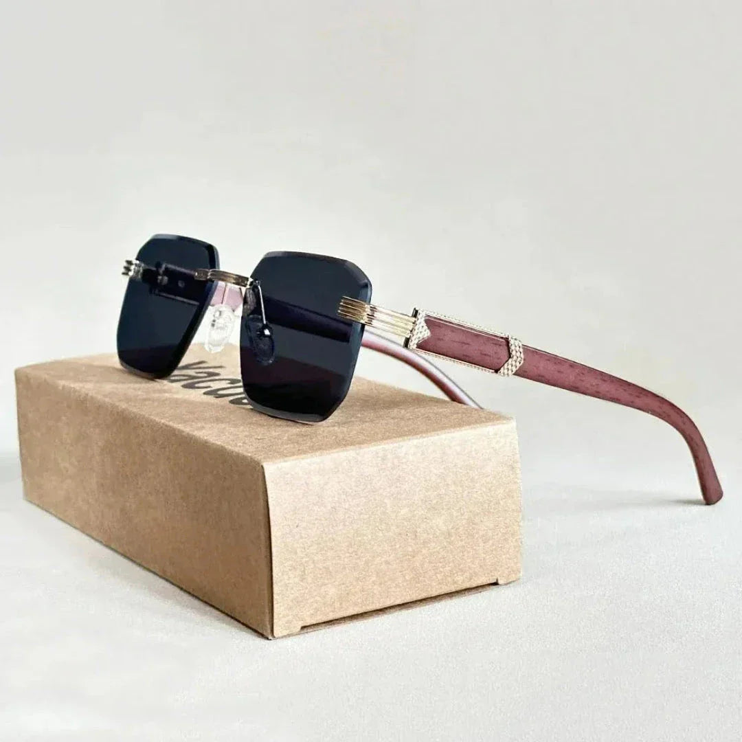 Waylynn Victor Rimless Square Gradient Sunglasses For Women With Geometric Modern Frames