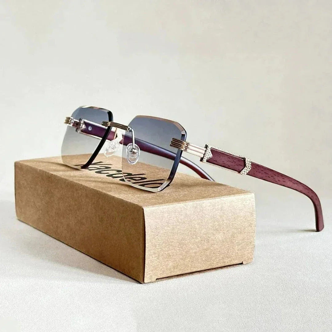 Waylynn Victor Rimless Square Gradient Sunglasses For Women With Geometric Modern Frames