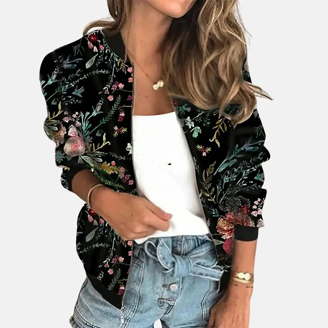 Vintage-Inspired Bomber Jacket for Women – Classic & Versatile