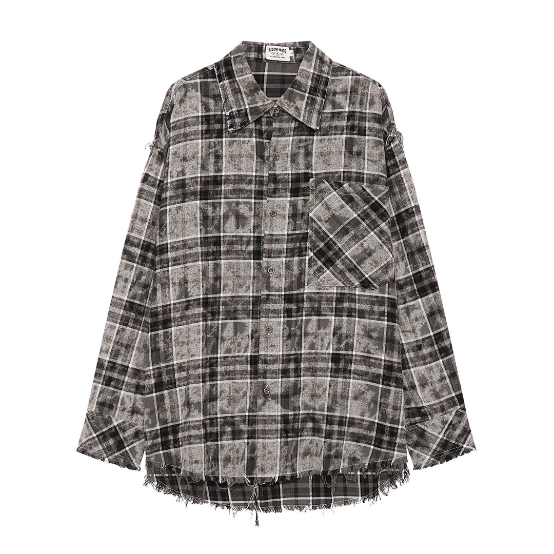 Plaid Frayed Shirt