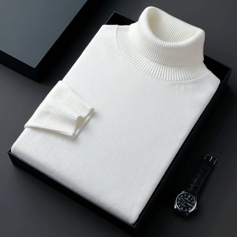 Men's Premium Turtleneck Sweater By TrendAura Versatile Knit For Sharp Casual Winter Style