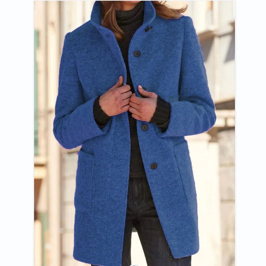 Sophie Women Winter Coat Elegant Wool Effect Warmth And Structured Fit For Everyday Style