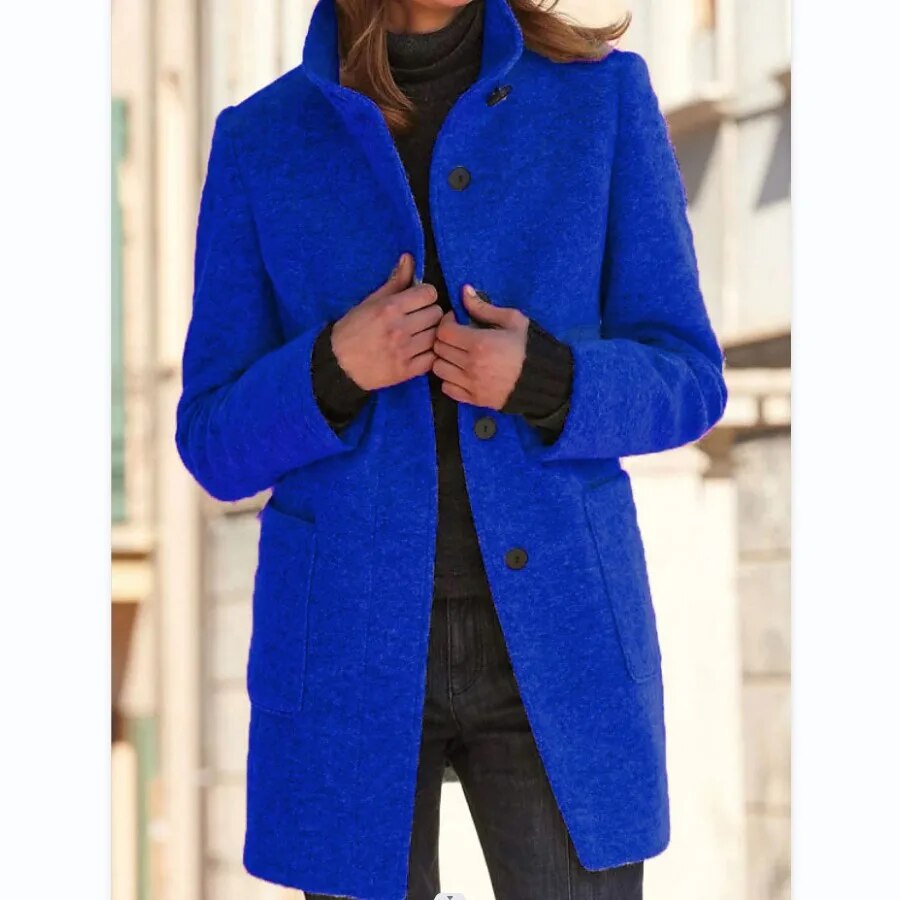 Sophie Women Winter Coat Elegant Wool Effect Warmth And Structured Fit For Everyday Style