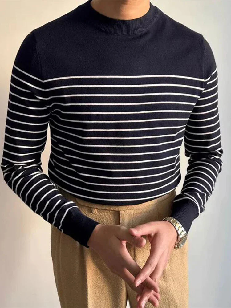 Lieke Merino Wool Classic Knit Sweater For Men Luxurious Comfort Timeless Style Everyday Essential