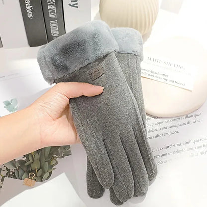 Warm women's winter gloves
