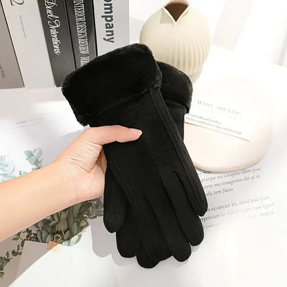 Warm women's winter gloves