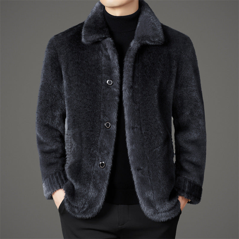 Warm men's winter jacket