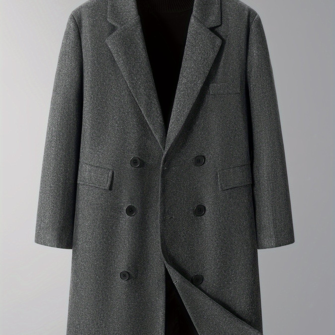 Warm men's winter jacket with pockets