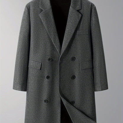 Warm men's winter jacket with pockets