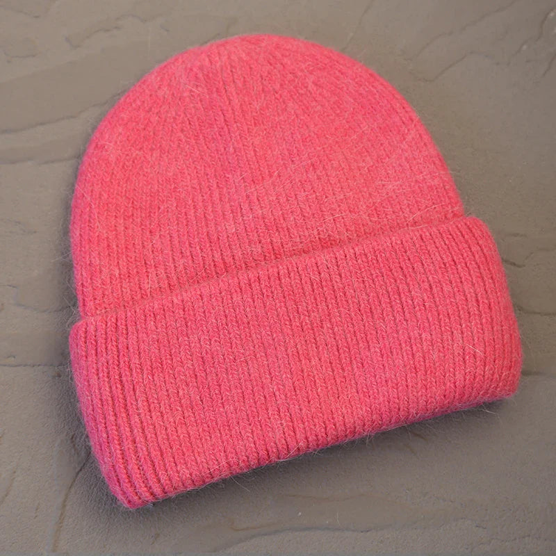Warm knitted hat for women