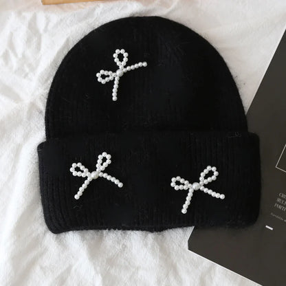 Warm knitted hat for women