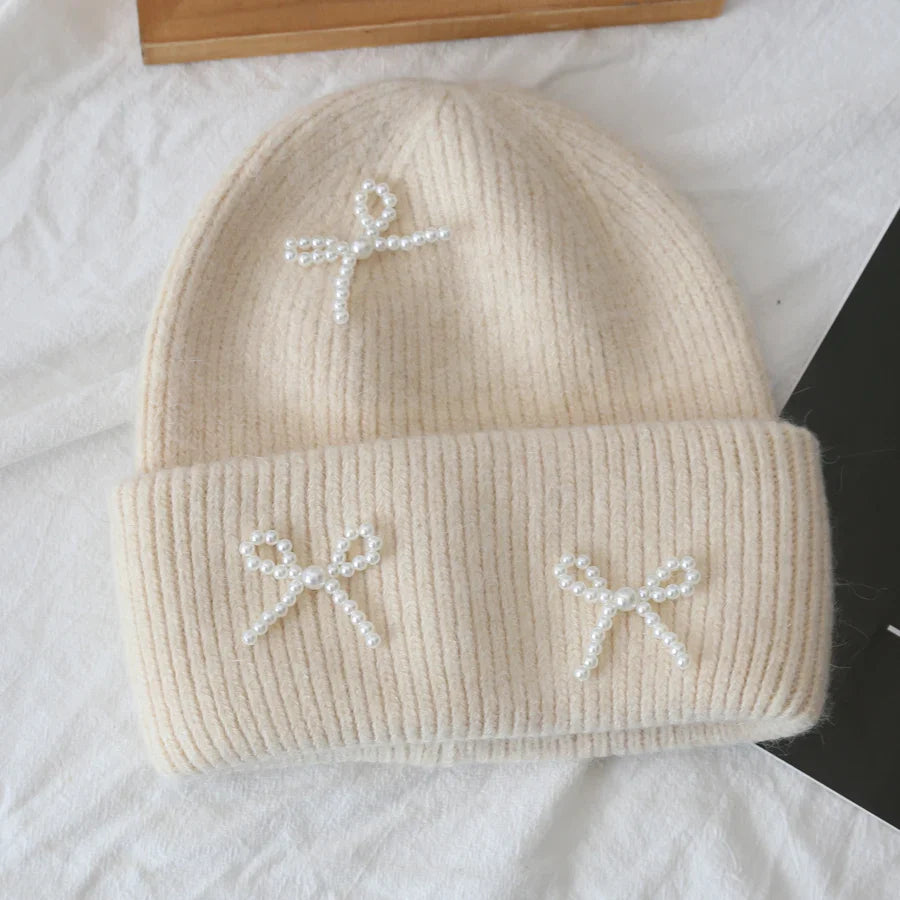 Warm knitted hat for women