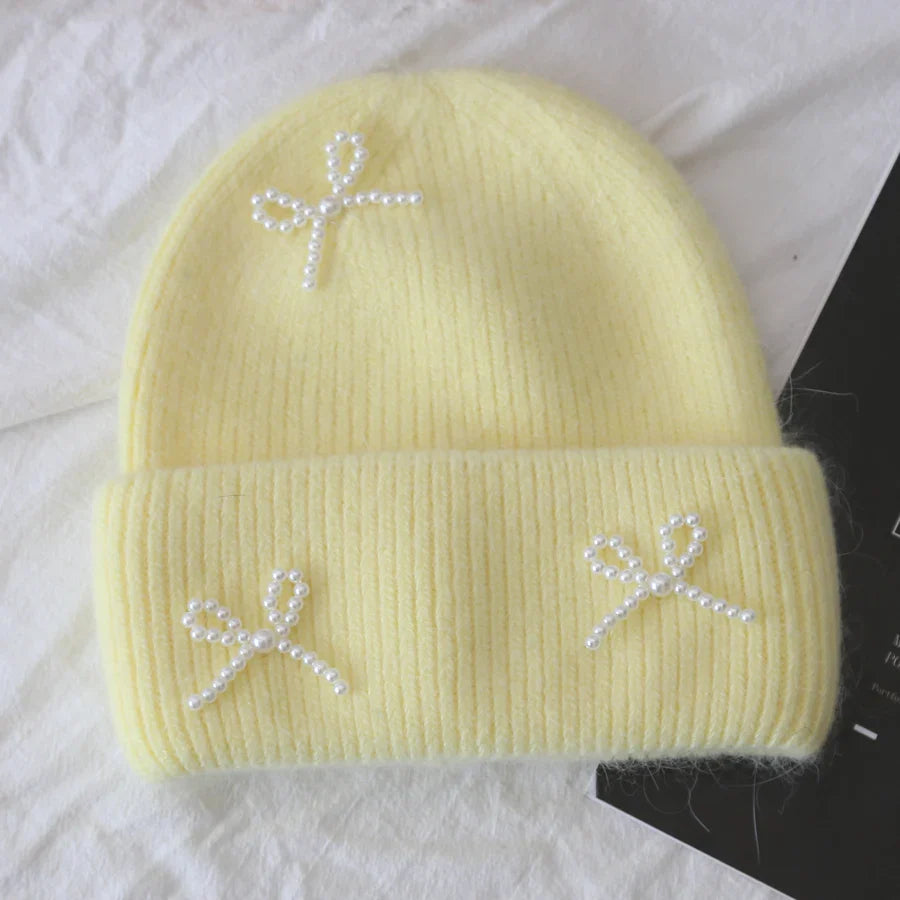 Warm knitted hat for women