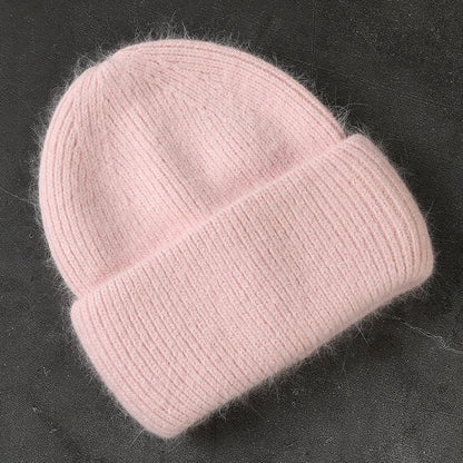 Warm knitted hat for women
