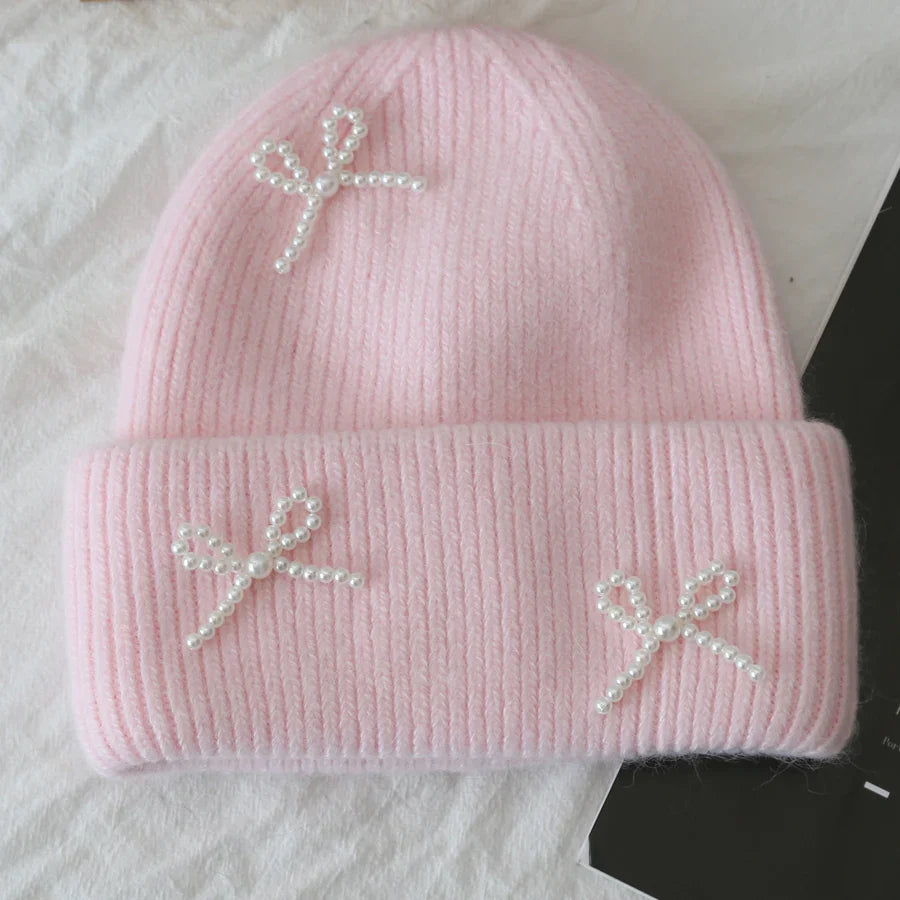 Warm knitted hat for women