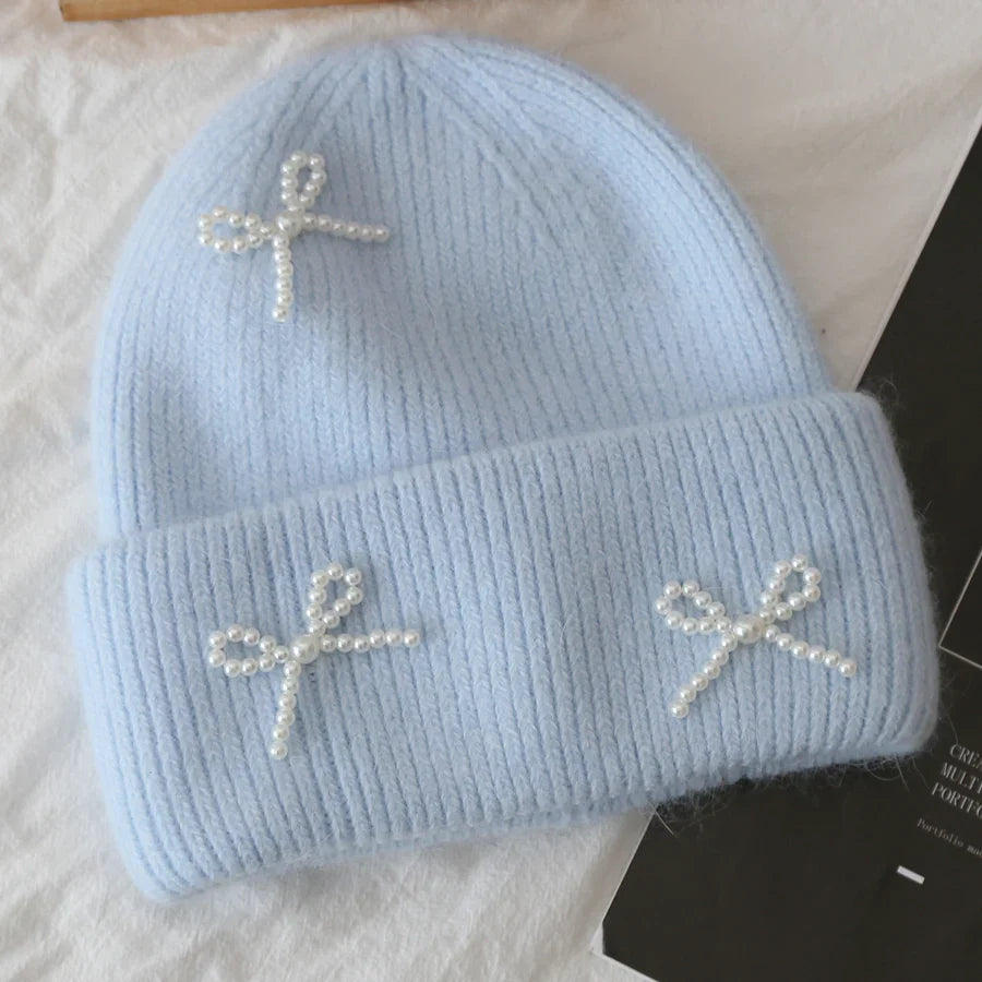 Warm knitted hat for women