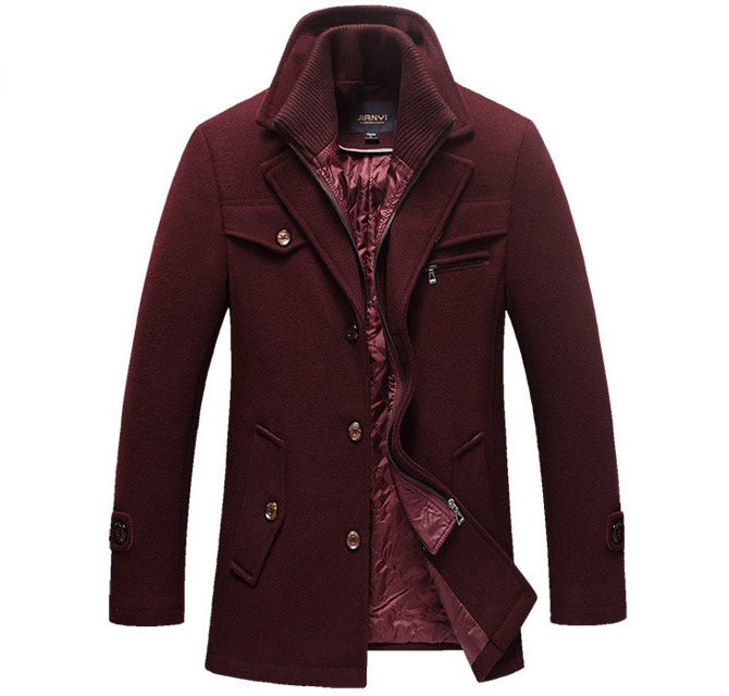 Warm wool jacket for men in classic Piekjas style