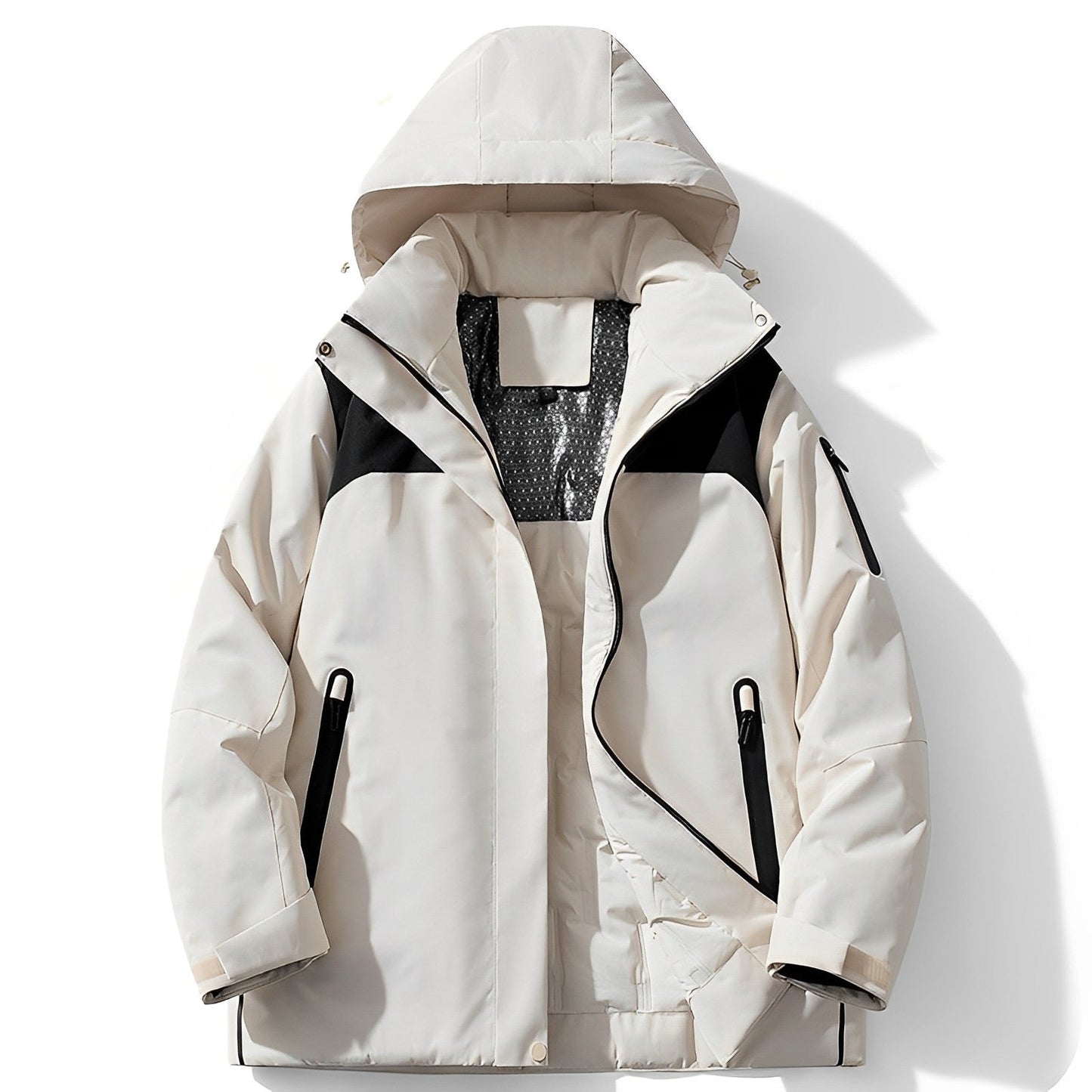 Waterproof winter jacket with fleece lining