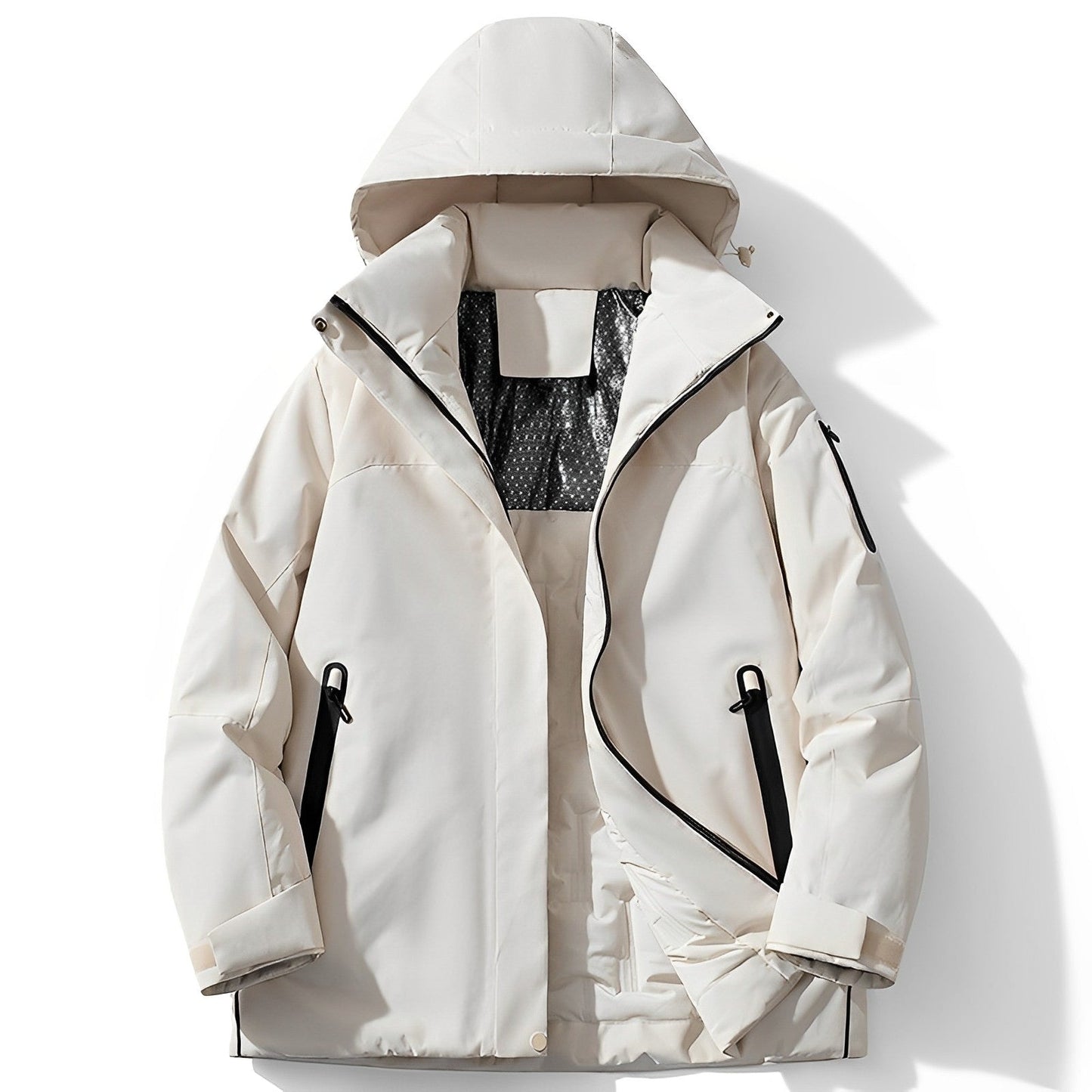 Waterproof winter jacket with fleece lining